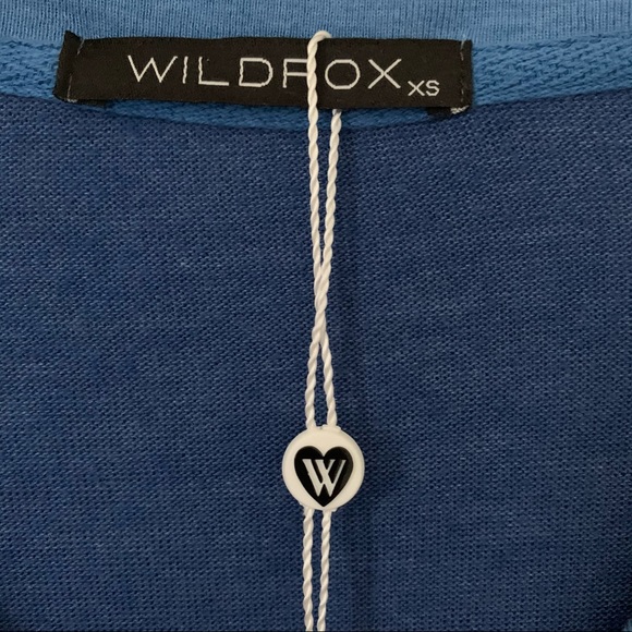 Wildfox Varsity Baggy Beach V Neck Sweatshirt Blue - Picture 6 of 9